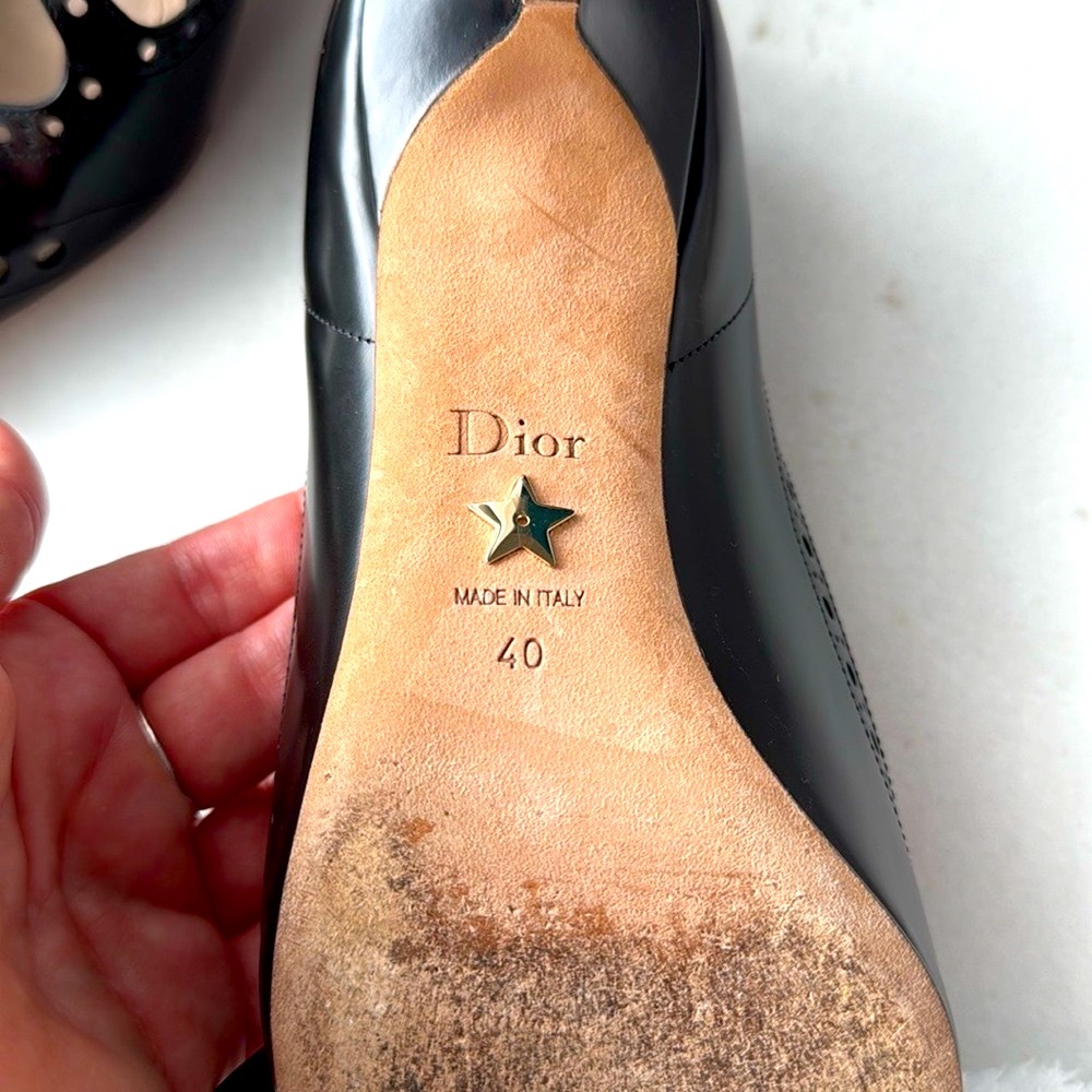 Dior black 40 /10 size authentic 100% - Picture 6 of 8